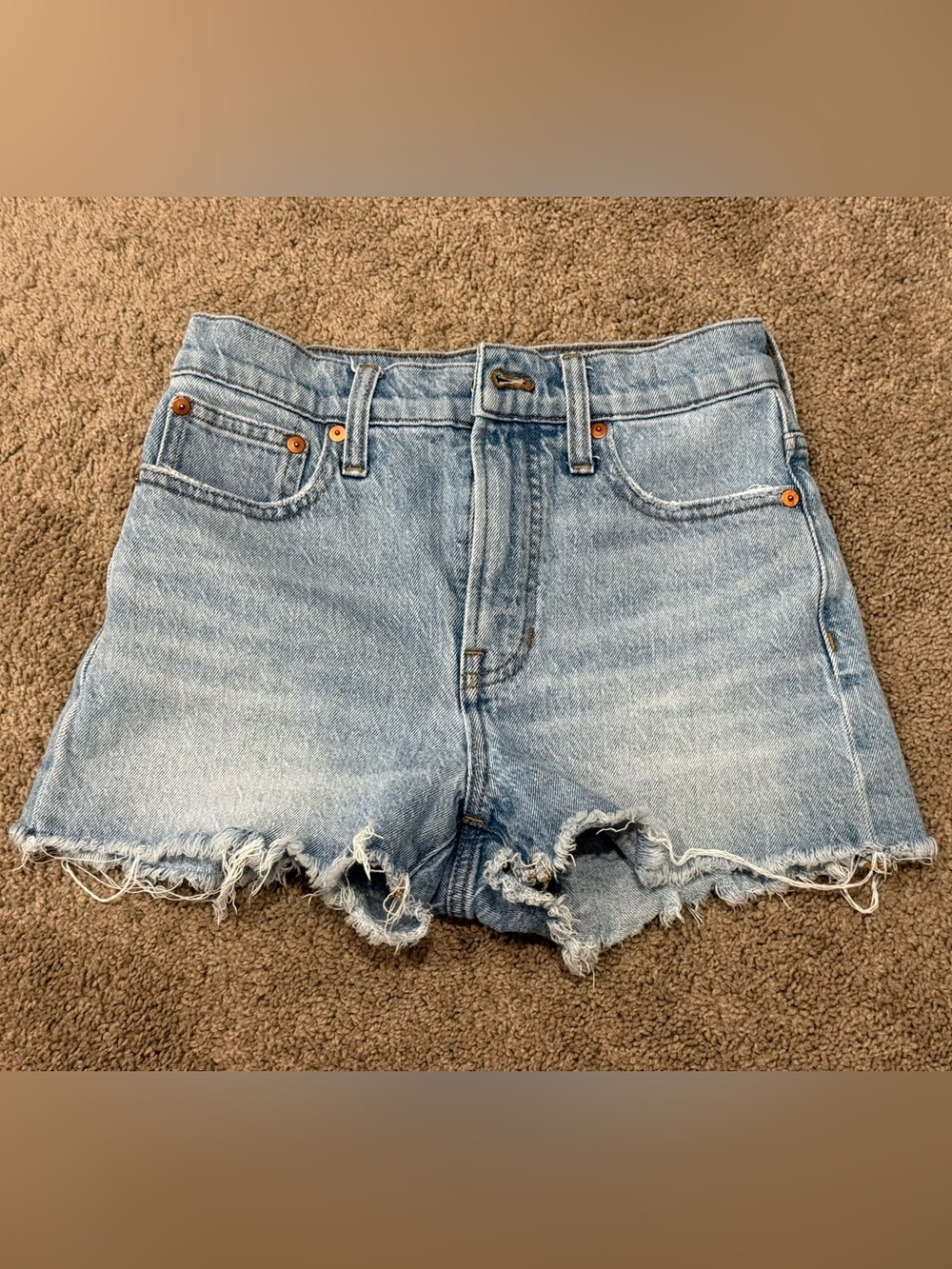 Madewell | Light Blue Raw Hem Denim Women’s Shorts